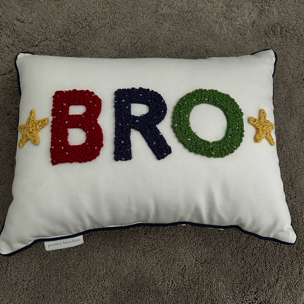 Pottery Barn ‘Bro’ pillow